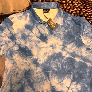 Eighty Eight Men's Blue Tie-Dye Casual Shirt